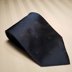 Valentino Microgram Gorgeous Blue Silk Tie NWOT